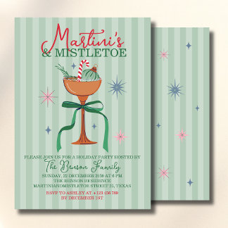 Martini's & Mistletoe Christmas Cocktail event 招待状