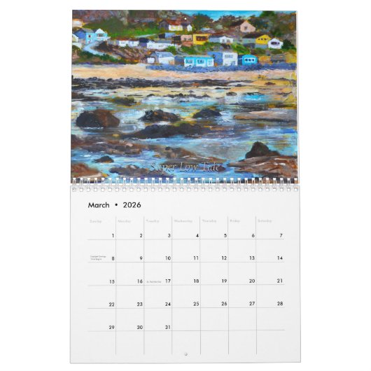 Martin's Beach 2026 CALENDAR カレンダー (3月 2026)