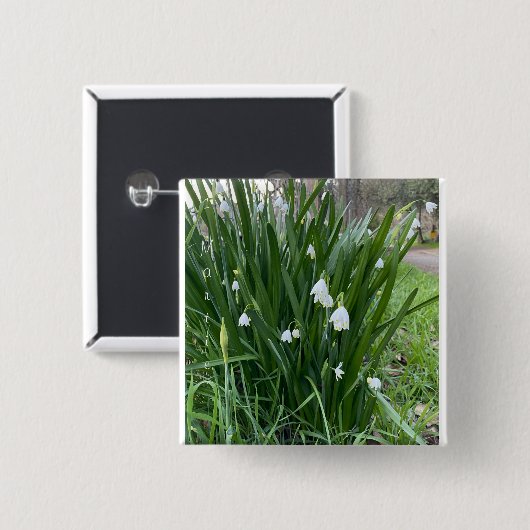 Mărțișor - Ghiocei Button 缶バッジ (正面&裏面)