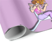 Martniガラス1の包装紙の女の子 ラッピングペーパー (ロールコーナー)
