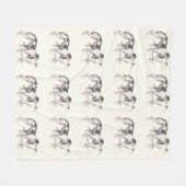 Martynowのボルゾイのフリースの投球 フリースブランケット (正面(横))