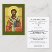Martyr Prayer Holy Card St.テモテの司教 名刺 (正面/裏面)