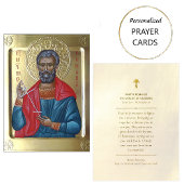 Martyr Romanus Deacon of Caesarea Prayer Card プレイスカード