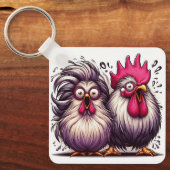"Marv & Mary Silkie" Duo Aluminum Keychain キーホルダー (正面)