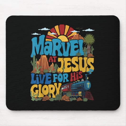Marvel At Jesus Vbs 2025 Live For Jesuss Glory Chr マウスパッド (正面)
