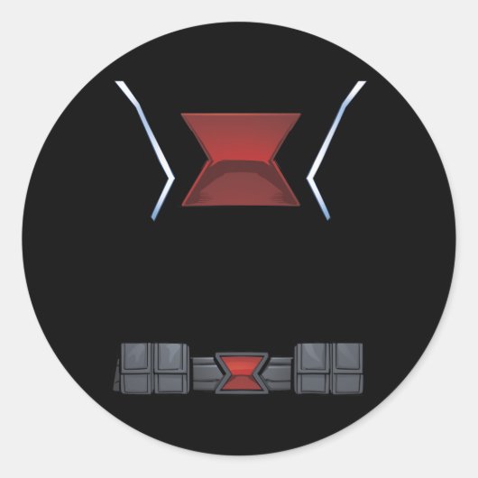 Marvel Avengers Clic Halloween Black Widow Costume ラウンドシール (正面)