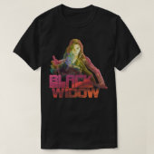 Marvel Black Widow Stacked Portrait Logo Pullover Tシャツ (デザイン正面)
