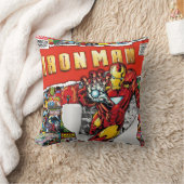 marvel comics iron man Throw Pillow クッション (ブランケット)