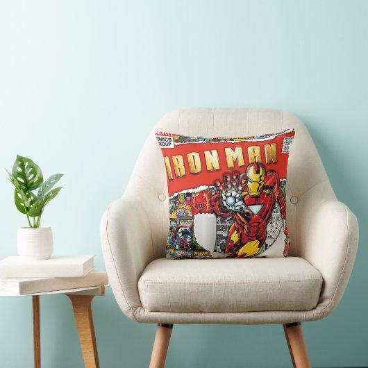 marvel comics  iron man Throw Pillow クッション (椅子)