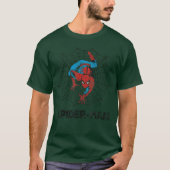 Marvel Comics Retro Classic SpiderMan Distressed W Tシャツ (正面)