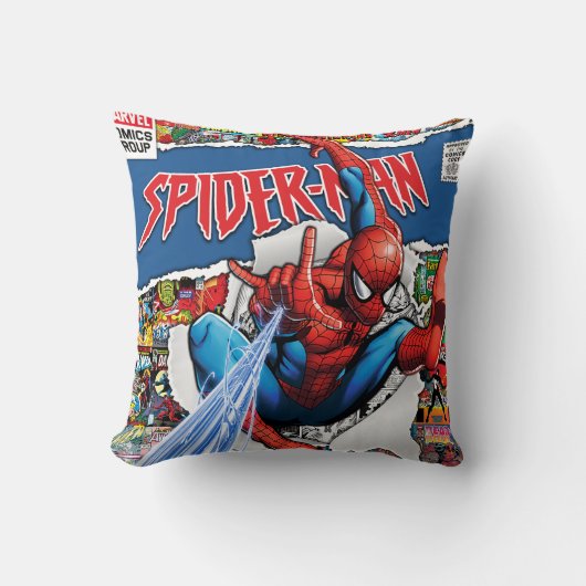 marvel comics  spider man Throw Pillow クッション (正面)