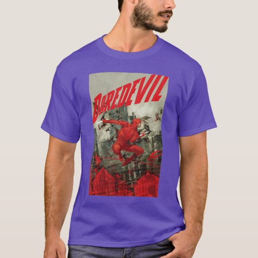 Marvel Comiology Daredevil Know Fear Comic Book Co Tシャツ (正面)
