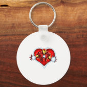 Marvel Iron Man Heart Blaster Glow Valentine Graph キーホルダー (正面)