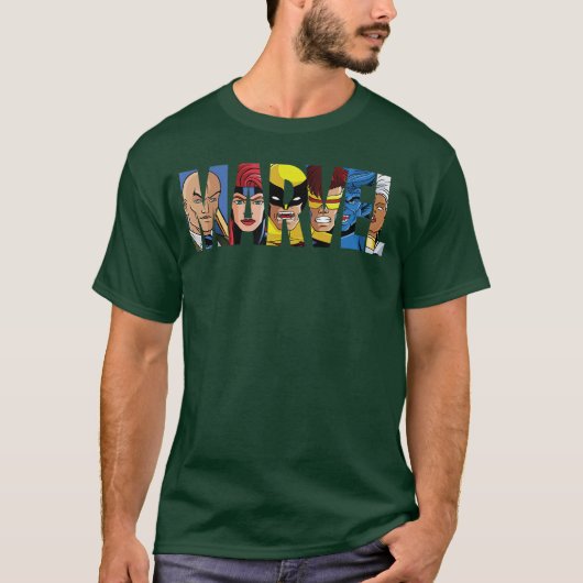 Marvel Logo with XMen Inside gift Tシャツ (正面)