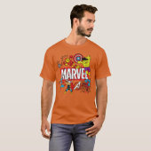 Marvel Sketch retro Tシャツ (正面フル)