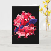 Marvel Spider-man Hearts Valentines Day  カード (黄色い花)