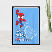Marvel Spider-man Lets Stick Together Valentine Ca カード (正面)