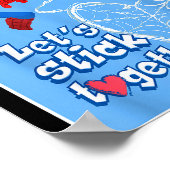 Marvel Spider-man Lets Stick Together Valentine Ca ポスター (角)