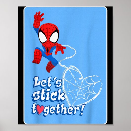 Marvel Spider-man Lets Stick Together Valentine Ca ポスター (正面)
