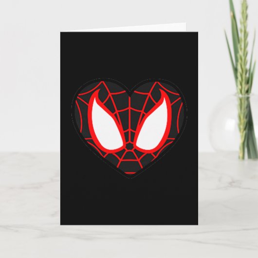 Marvel Spider-man Miles Morales Valentines Day Hea カード (正面)