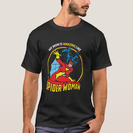 Marvel Spider Woman My Mom is Amazing Mother s Day Tシャツ (正面)