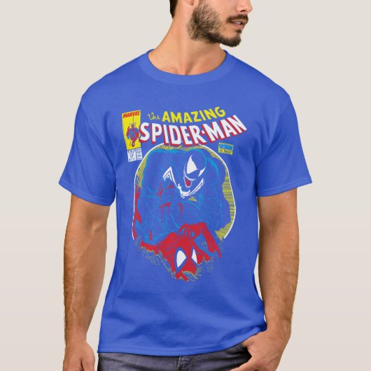Marvel SpiderMan VS Venom Bloody Battle Comic Cove Tシャツ (正面)