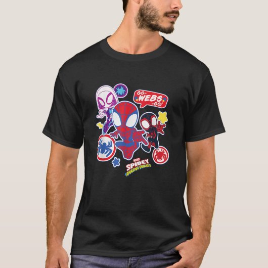 Marvel Spideyと彼の素晴らしい友人チームSpidey Tシャツ (正面)