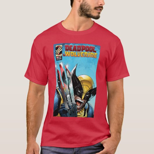 Marvel Studios Deadpool Wolverine Comic Cover Homa Tシャツ (正面)