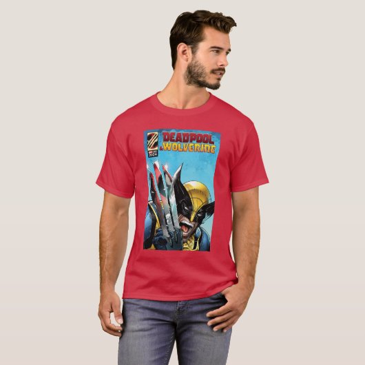 Marvel Studios Deadpool Wolverine Comic Cover Homa Tシャツ (正面フル)