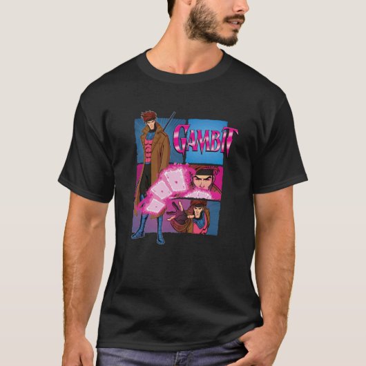 Marvel Studios X-Men u201997ガンビットカードスロー法 Tシャツ (正面)