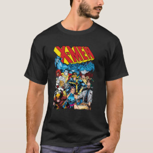 Marvel X-Men 80のスタイルグループショットカラフルポスター Tシャツ