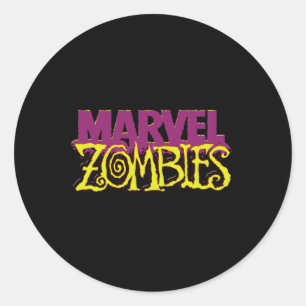 Marvel Zombies公式カラーロゴハロウィーン ラウンドシール