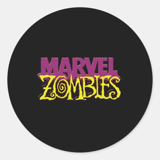 Marvel Zombies公式カラーロゴハロウィーン ラウンドシール (正面)
