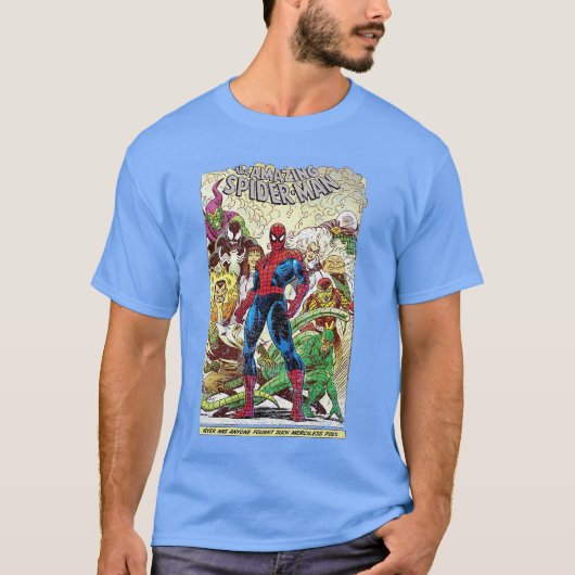 Marvelhe Amazing SpiderMan Comic PremiumriBlend fu Tシャツ (正面)