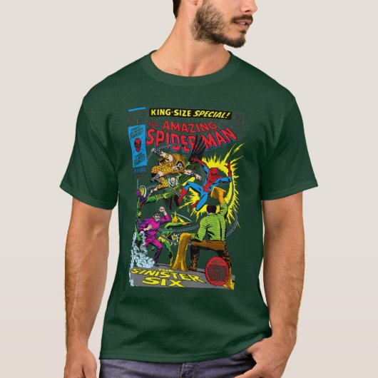 Marvelhe Amazing SpiderMan Retro Comic Cover White Tシャツ (正面)