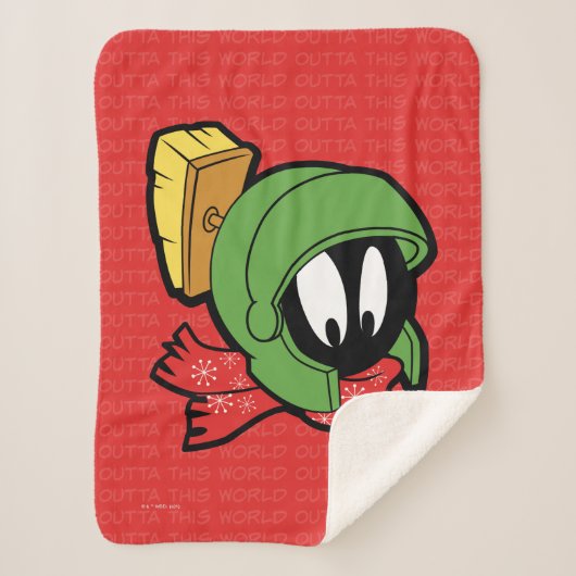 MARVIN MARTIAN™ "Outta This World" Holiday シェルパブランケット (正面)