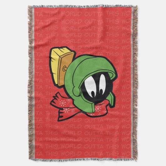 MARVIN MARTIAN™ "Outta This World" Holiday スローブランケット (正面縦)