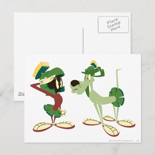 MARVIN THE MARTIAN™とK-9 ポストカード (正面/裏面)