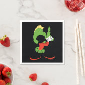 MARVIN THE MARTIAN™シルエットとレイガン スタンダードカクテルナプキン (インサイチュ)