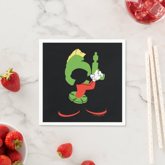 MARVIN THE MARTIAN™シルエットとレイガン スタンダードカクテルナプキン (インサイチュ)
