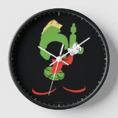 MARVIN THE MARTIAN™シルエットとレイガン 壁時計 (正面)