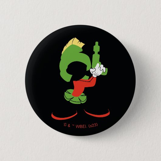 MARVIN THE MARTIAN™シルエットとレイガン 缶バッジ (正面)