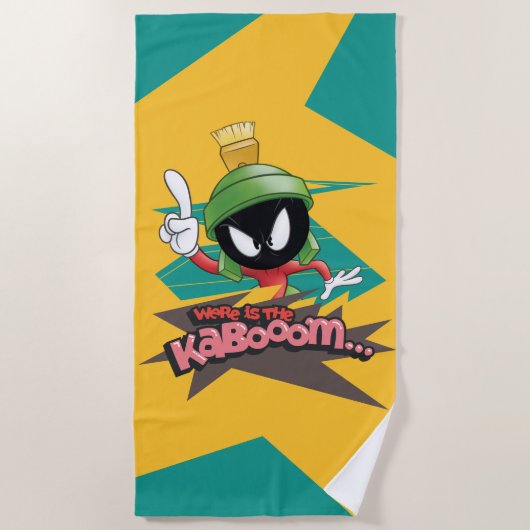 MARVIN THE MARTIAN™ポイント「Where is the Kabooom」 ビーチタオル (正面)