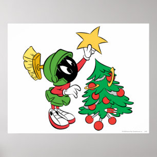 MARVIN THE MARTIAN™星を木に置く ポスター