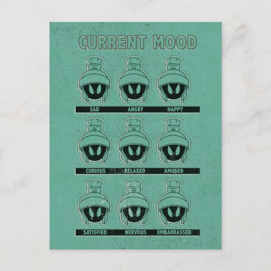 MARVIN THE MARTIAN™現在の気分のグラフ ポストカード (正面)