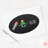 MARVIN THE MARTIAN™絵文字の式 楕円形シール (封筒)