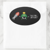 MARVIN THE MARTIAN™絵文字の式 楕円形シール (バッグ)