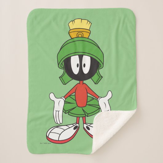 MARVIN THE MARTIAN™ Confused シェルパブランケット (正面)