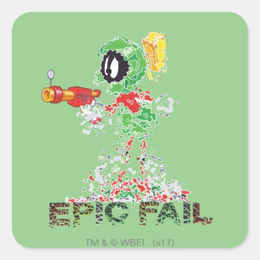 MARVIN THE MARTIAN™ Epic Fail スクエアシール (正面)