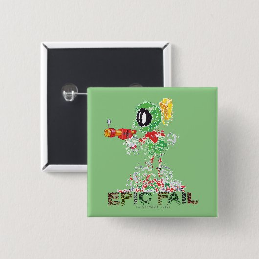 MARVIN THE MARTIAN™ Epic Fail 缶バッジ (正面&裏面)